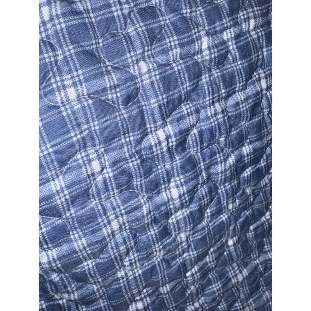 American Hometex Large Throw Baby Child Quilt 50”x60” Reversible Abstract Floral